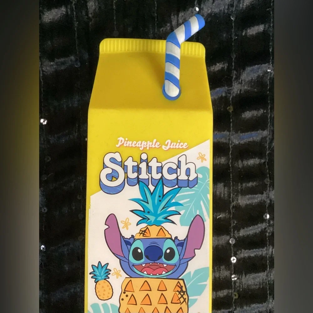 Disney Stitch Pineapple Juice Yellow and Blue Pencil Case